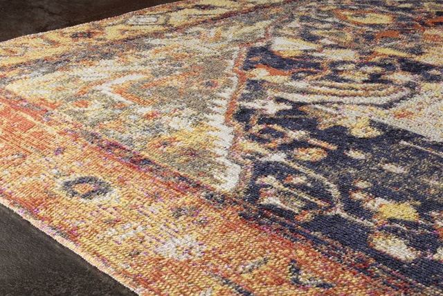 Kalora Interiors Sara Orange Grey 2'0" x 3'7" Rug-1