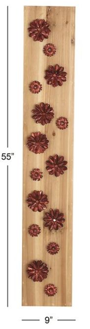 Deco Marche Copper 55" Floral Wall Decor-2