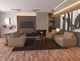 International Furniture Direct Georgia Brown Loveseat-1