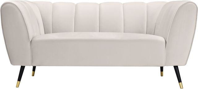 Meridian Furniture Beaumont Cream Upholstered Loveseat-1