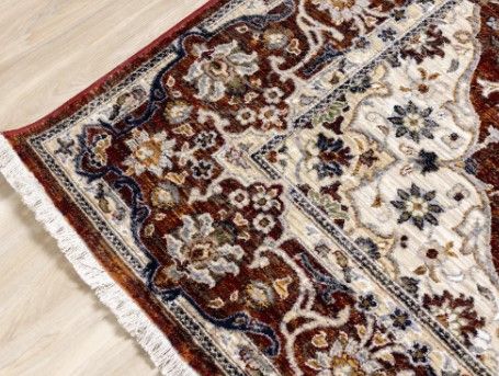 Kalora Interiors Serene Cream/Blue/Red 8' x 10' Area Rug -1