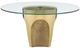 Currey & Company Lemy Clear Cocktail Table with Brass Base-1