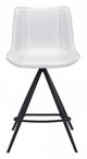Zuo® Aki White and Black Set of 2 Counter Chairs-1