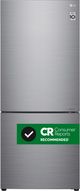 LG 28 in. 14.7 Cu. Ft. Platinum Silver PCM Counter Depth Bottom Freezer Refrigerator-1