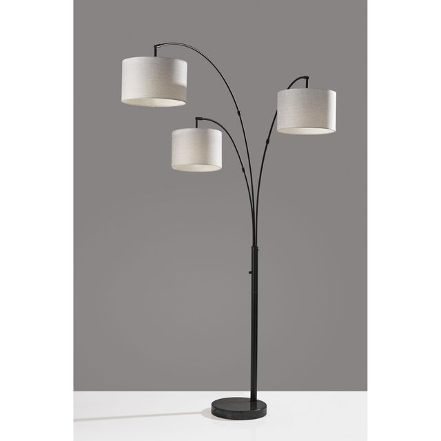 Adesso® Bowery Black 3-Arm Arc Lamp-3