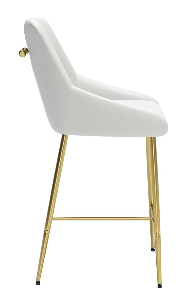 Zuo® Modern Madelaine White Counter Chair-2