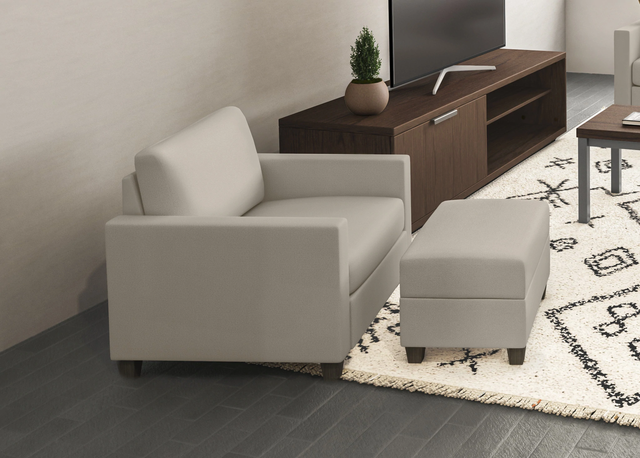 homestyles® Dylan Tan Chair and Ottoman Set-3
