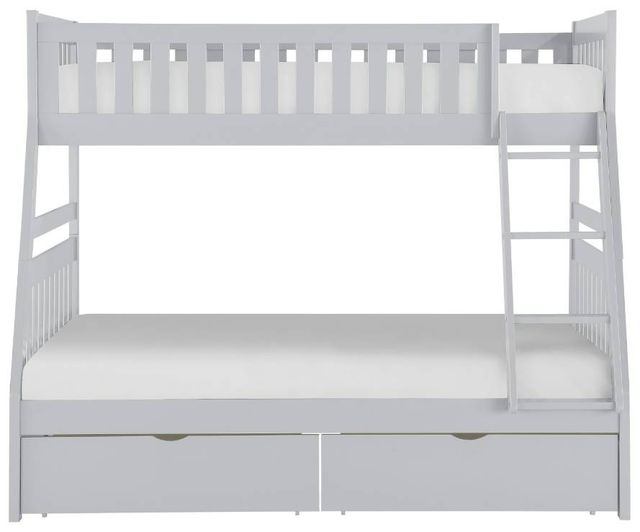 Homelegance® Orion Gray Twin over Full Youth Bunk Storage Bed-0