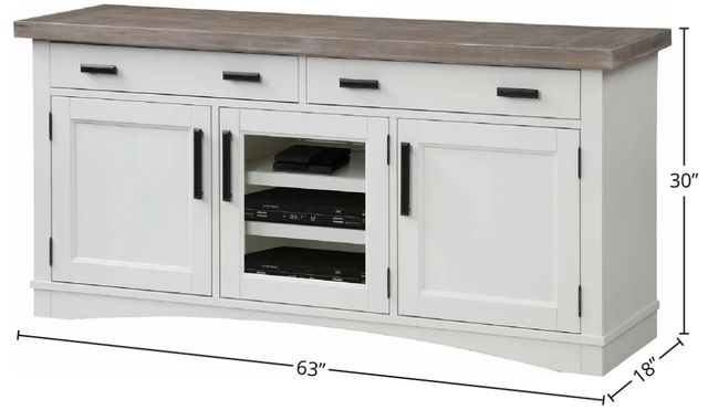 Parker House® Americana Modern Cotton 63" TV Console-2