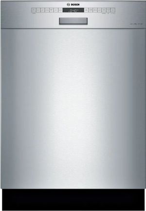 Bosch 300 Series 24" Stainless Steel Front Control Built In Dishwasher