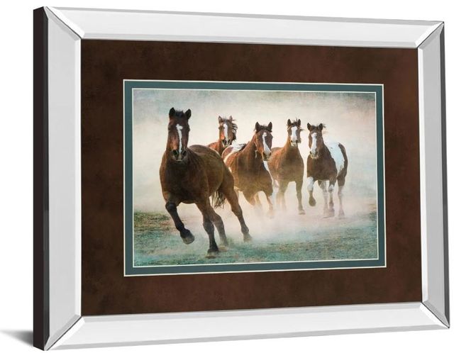 Classy Art Blaze of Glory by Wendy Caro Mirror Framed Wall Art-1