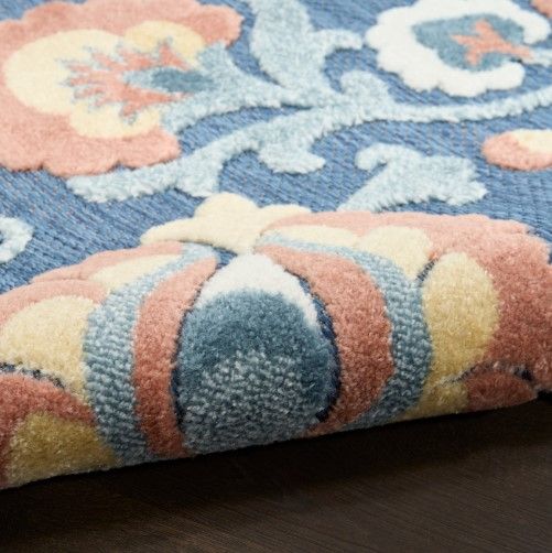 Nourison Home™ Aloha Blue Rose 5'x8' Style 1 Area Rug-2