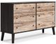 Signature Design by Ashley® Piperton 4-Piece Two-tone Brown/Black Twin Panel Headboard Set-2