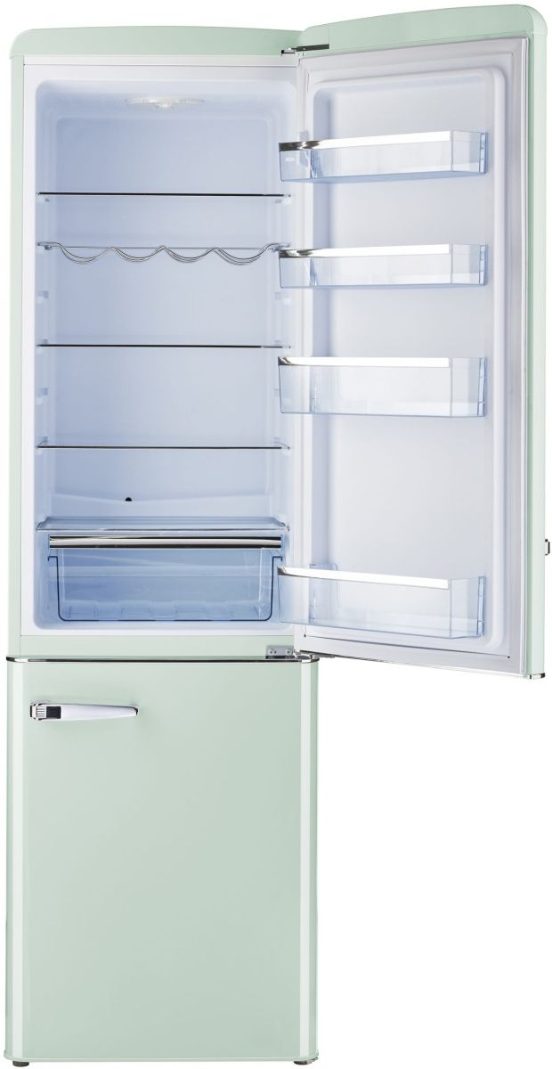 Unique® Appliances Classic Retro 22" 8.7 Cu. Ft. Summer Mint Green Counter Depth Bottom Freezer Refrigerator-3