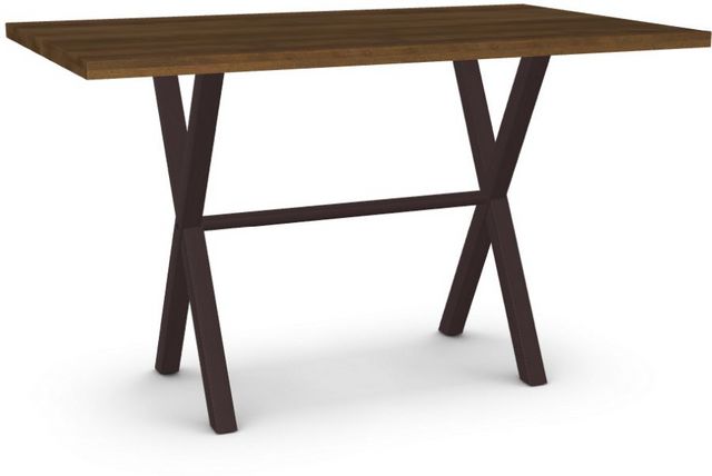 Amisco Customizable Alex Thermo Fused Laminate Counter Height Table with 1.63" Tabletop