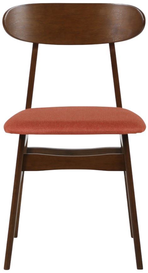 New Classic® Home Furnishings Morocco Orange/Walnut Dining Side Chair-2