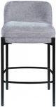 Meridian Furniture Burton Gray Chenille Bar/Counter Stool-1