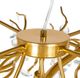 A & B Home Glass/Gold Chandelier with Hanging Leaves-3