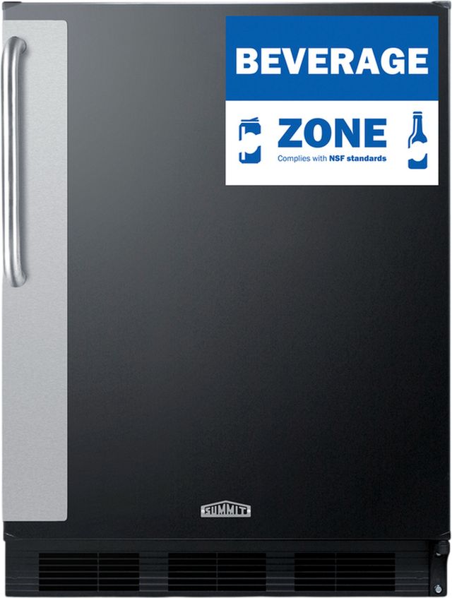 Summit® 24" 5.5 Cu. Ft. Black Commercial Refrigerator-0