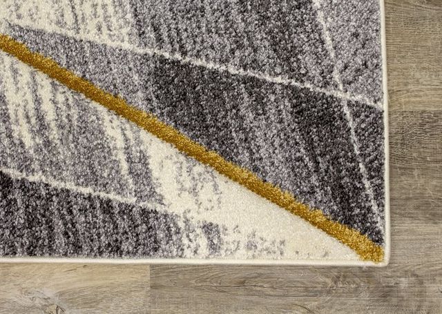 Kalora Interiors Soho Grey White Yellow Shaded  2'0" x 3'7" Rug-2