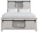 Elements International Scott 4-Piece White Queen Storage Panel Bedroom Set-1