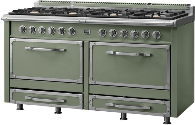Viking® Tuscany 66" Eucalyptus Pro Style Dual Fuel Range with 2 Induction-2