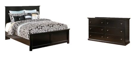 Signature Design by Ashley® Maribel 2-Piece Black Queen Panel Bed Set-0