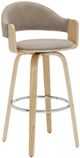 Armen Living Daxton Oak/Vintage Taupe Barstool-0