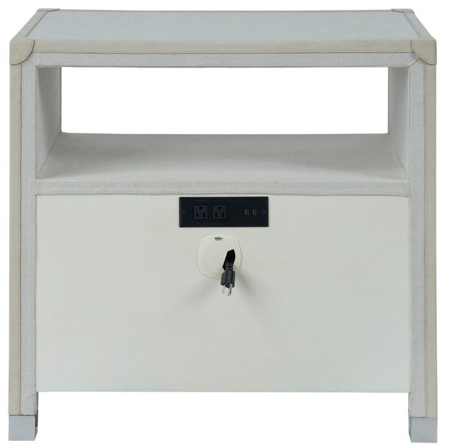Universal Explore Home™ New Modern Riven Light Gray Nightstand-3