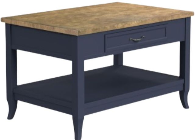 Null Furniture Mystic Navy/Toasted Almond Rectangular Cocktail Table-0