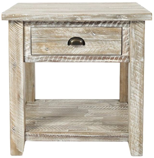 Jofran Inc. Artisan's Craft Washed Gray End Table-1