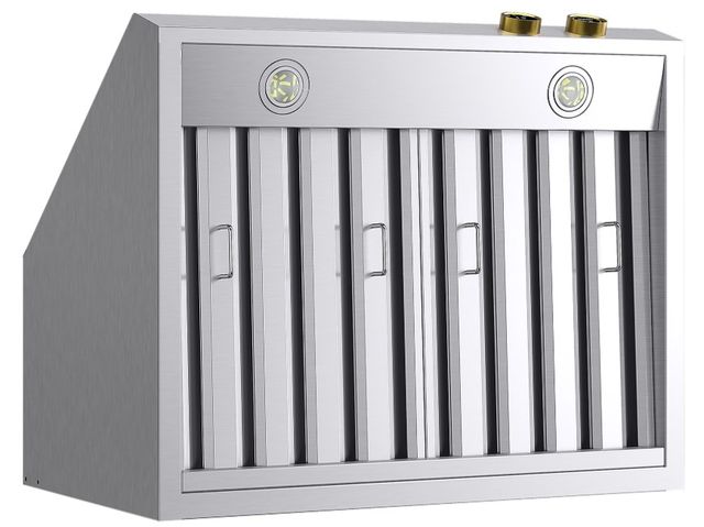 Kucht Professional 36" Stainless Steel Wall Mount Range Hood with Gold Accents-3