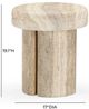 TOV Furniture Sheila Travertine Concrete Indoor/Outdoor Side Table-2