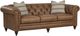 Craftmaster® Customizable CM Leather Tufted Sofa with Pillows-0