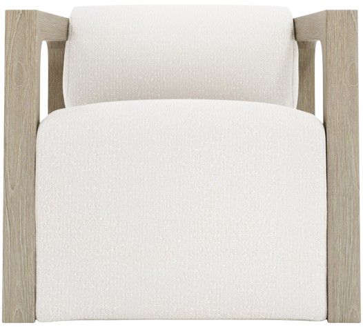 Bernhardt Leilani Bernhardt Exteriors Sea Oat/White Fabric/Wooden Outdoor Swivel Chair-1