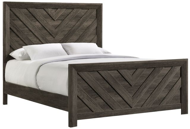 Elements International Eleanor Mocha Gray Full Panel Bed-0