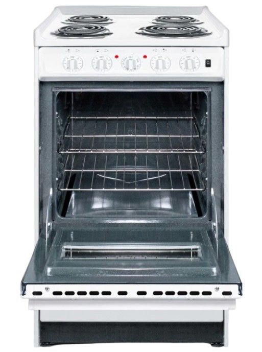 Summit® 20" White Slide-In Electric Range-1