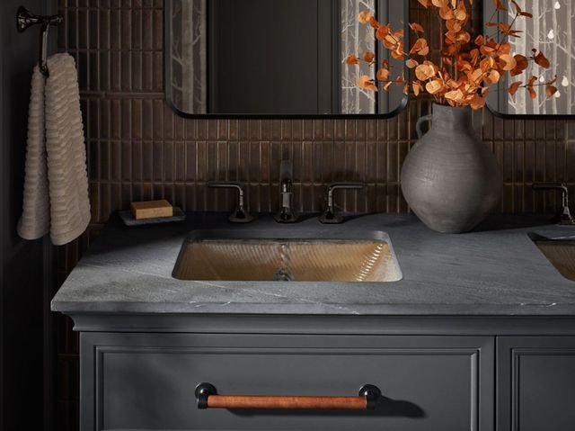 Kohler Yepsen® Translucent Sandalwood 20" Rectangular Undermount Bathroom Sink, No Overflow-1