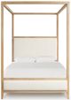 Bassett® Furniture Courtland Beige/White California King Upholstered Canopy Bed-1