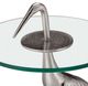 Currey & Company Crane Clear Accent Table with Silver Base-2