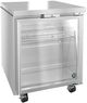 Hoshizaki 27" 6.21 Cu. Ft. Stainless Steel Single Section Undercounter Low Profile Refrigerator with Full Glass Door-1