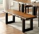 Furniture of America® Maddison Black /Tobacco Oak Bench-1