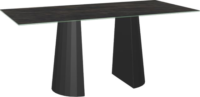 Amisco Customizable Gemma Italian Black Marble 84" Height Table-0