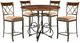 Powell® Hamilton 5-Piece Bronze/Medium Cherry Round Gathering Table Set-0