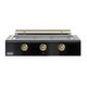 Caliber™ Rockwell Social 48" 3-Burner Gloss Black Built-In Liquid Propane Grill with Brass Hardware-0
