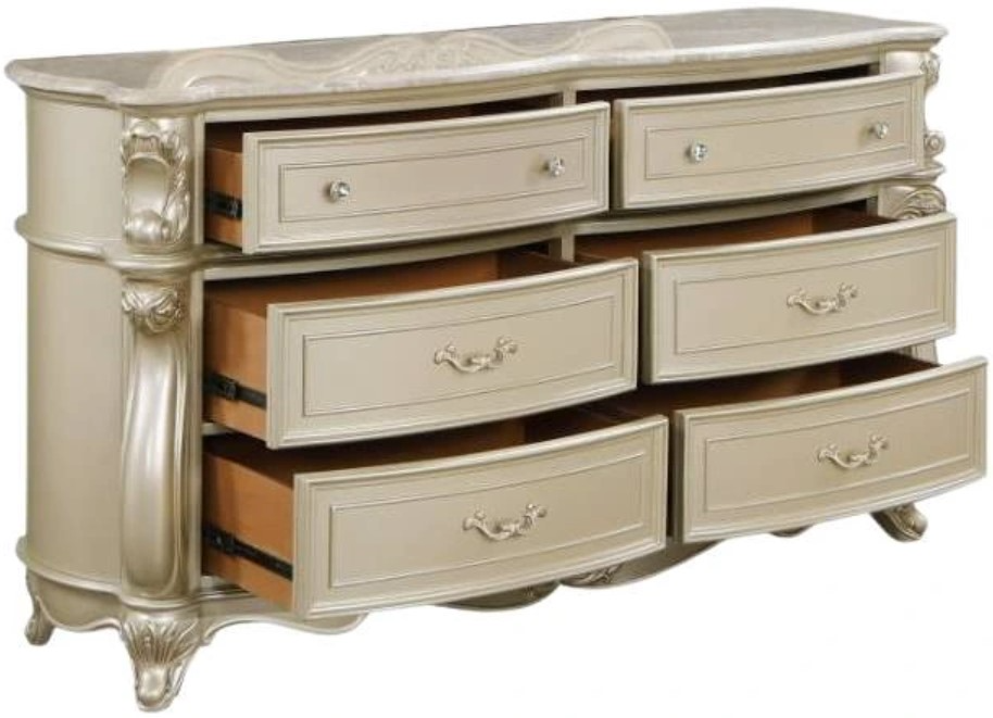 New Classic Home Furnishings Monique Champagne Dresser - Thumbnail 5