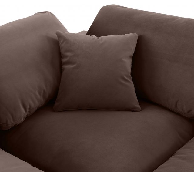 Meridian Furniture Comfy 6-Piece Brown Velvet Sectional-3