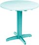 C R Plastic Generation  Turquoise Pub Pedestal Base Table-0