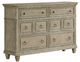 Elements International Whit-Ash Light Gray Dresser and Mirror-1