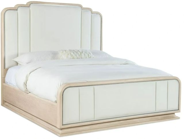 Hooker® Furniture Nouveau Chic Polished Pearl/Sandstone King Upholstered Panel Bed-0